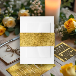 アンティーク金ゴールド結婚式招待状ベリーバンド 招待状ベリーバンド