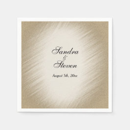 アンティーク金ゴールド結婚式招待状 スタンダードカクテルナプキン