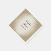 アンティーク金ゴールド結婚式招待状 スタンダードカクテルナプキン (角)
