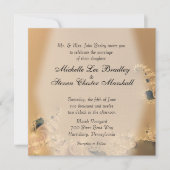 アンティーク金ゴールド結婚式招待状 招待状 (正面)