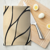 アンティーク金ゴールド離れパターン キッチンタオル (四つ折り)