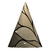 アンティーク金ゴールド離れパターン パーティーハット (左)