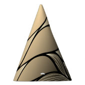 アンティーク金ゴールド離れパターン パーティーハット (右)