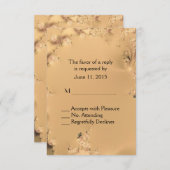 アンティーク金ゴールドRSVP 出欠カード (正面/裏面)