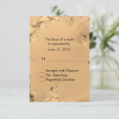 アンティーク金ゴールドRSVP 出欠カード (スタンド正面)