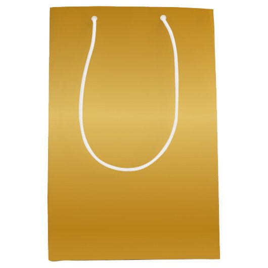 アンティーク金属金ゴールド ミディアムペーパーバッグ (正面)