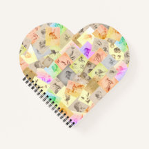 アンティーク鉛筆勉強ハート型スケッチ