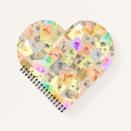 アンティーク鉛筆勉強ハート型スケッチ ノートブック