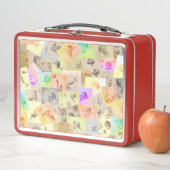 アンティーク鉛筆勉強 カラフル メタルランチボックス (インサイチュ)