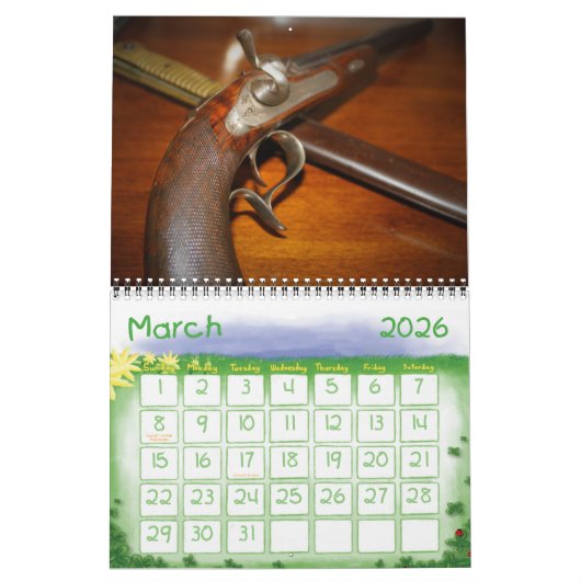 アンティーク銃の写真カレンダー2021 カレンダー (3月 2026)