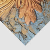 アンティーク銅錆バロックオーナメントほこりっぽいブルー 薄葉紙 (詳細)