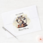 アンティーク銅電話蔵書票 スクエアシール (封筒)