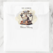 アンティーク銅電話蔵書票 スクエアシール (バッグ)