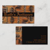 アンティーク鍵ディーラーストアショップヴィンテージ 名刺 (正面/裏面)