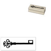 アンティーク鍵木製ゴムスタンプ ラバースタンプ (押印)