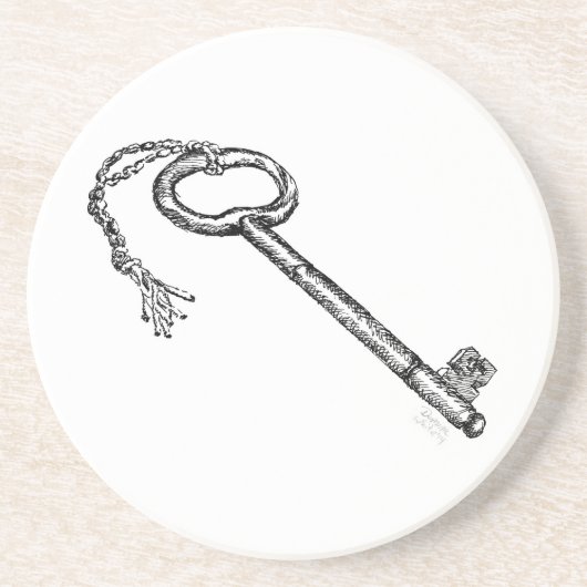 アンティーク鍵 コースター (正面)