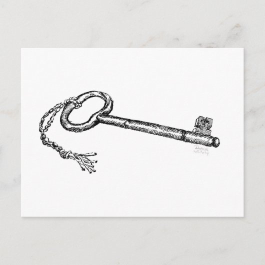 アンティーク鍵 ポストカード (正面)
