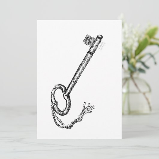 アンティーク鍵 招待状 (スタンド正面)