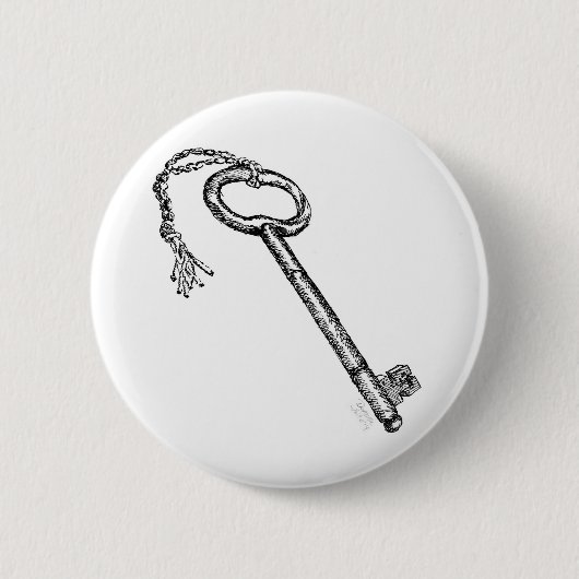 アンティーク鍵 缶バッジ (正面)