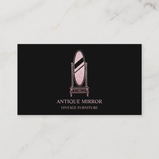 アンティーク鏡ヴィンテージホームデコール 名刺 (正面)