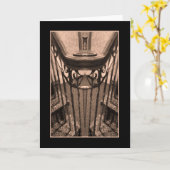 アンティーク階段抽象芸術カード カード (黄色い花)