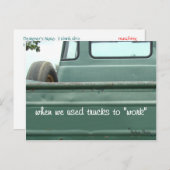 アンティーク集荷トラック葉書カスタマイズ#1- ポストカード (正面/裏面)