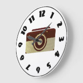 アンティーク電波時計 ラージ壁時計 (傾斜)