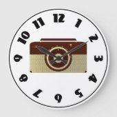 アンティーク電波時計 ラージ壁時計 (正面)