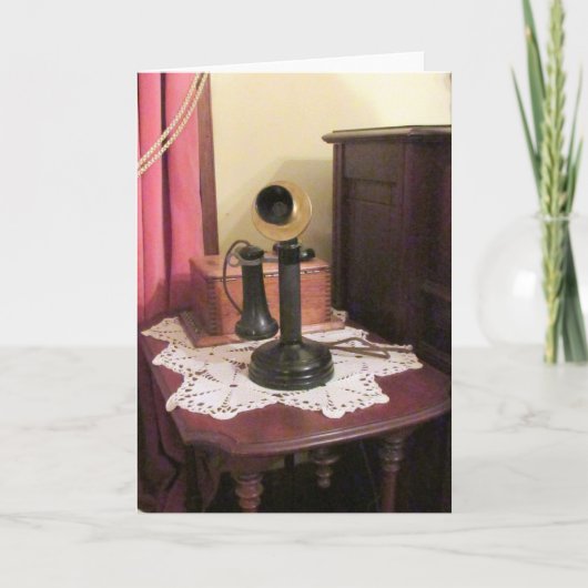 アンティーク電話グリーティングカード カード (正面)