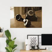 アンティーク電話 ポスター (ホームオフィス)