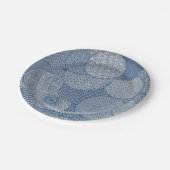 アンティーク青フェイク白王室の磁器1877 ペーパープレート (アングル)