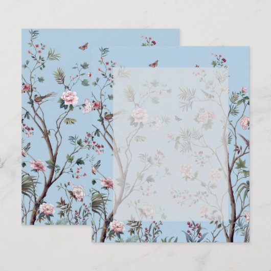 アンティーク青フローラ (正面/裏面)