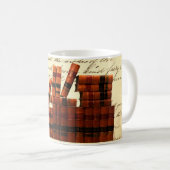 アンティーク革書籍 コーヒーマグカップ (正面右)