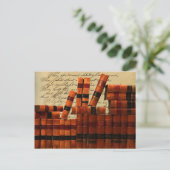 アンティーク革書籍 ポストカード (スタンド正面)