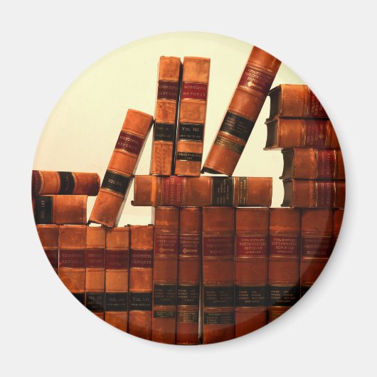 アンティーク革書籍 マグネット (正面)