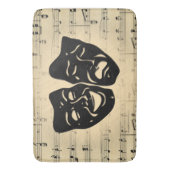 アンティーク音楽とシアターマスク バスマット (正面縦)