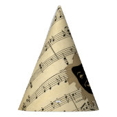 アンティーク音楽とシアターマスク パーティーハット (左)