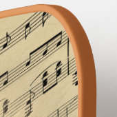 アンティーク音楽とシアターマスク ピックルボールラケット (左詳細)