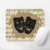 アンティーク音楽とシアターマスク マウスパッド (マウス)