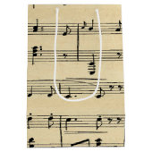 アンティーク音楽とシアターマスク ミディアムペーパーバッグ (裏面)