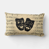 アンティーク音楽とシアターマスク ランバークッション (裏面)