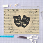 アンティーク音楽とシアターマスク 薄葉紙 (クラフト)