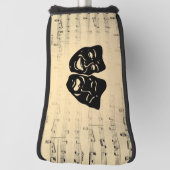 アンティーク音楽と劇場用マスク ゴルフヘッドカバー (回転90)