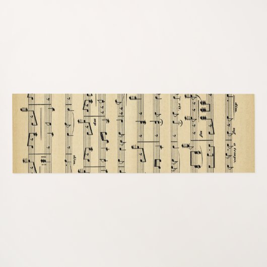 アンティーク音楽と劇場用マスク ヨガマット (裏面(横))