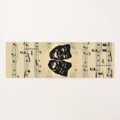 アンティーク音楽と劇場用マスク ヨガマット (正面(横))