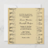 アンティーク音楽テーマ結婚式招待状 招待状 (正面)