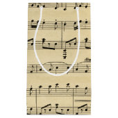 アンティーク音楽テーマ スモールペーパーバッグ (正面)