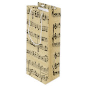 アンティーク音楽テーマ ワインギフトバッグ (正面アングル)