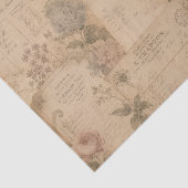 アンティーク風の絵葉書と花々 薄葉紙 (詳細)