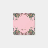 アンティーク風の花の時計 ポストイット (正面)